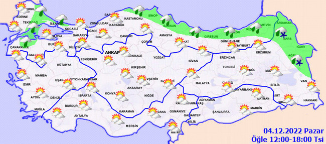 Meteoroloji’den kar ve sağanak uyarısı! İşte il il 4 Aralık hava durumu… - Resim : 3