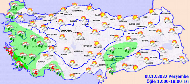 Meteoroloji’den günlerce sürecek sağanak uyarısı! İşte il il 8 Aralık hava durumu… - Resim : 3