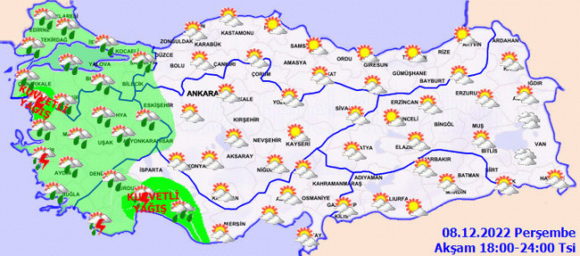 Meteoroloji’den günlerce sürecek sağanak uyarısı! İşte il il 8 Aralık hava durumu… - Resim : 4