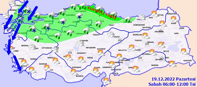 Meteoroloji’den kar alarmı: 10 kent için sarı uyarı! İşte il il 19 Aralık hava durumu… - Resim : 2