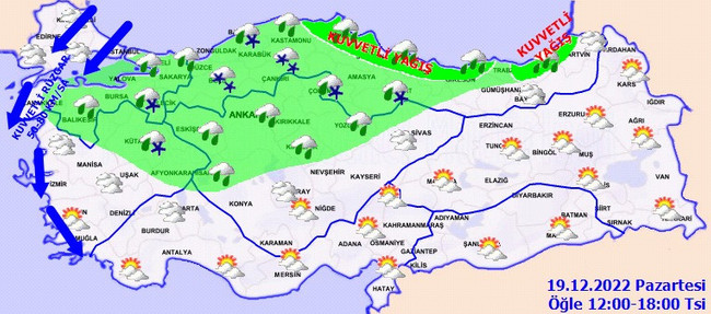 Meteoroloji’den kar alarmı: 10 kent için sarı uyarı! İşte il il 19 Aralık hava durumu… - Resim : 3
