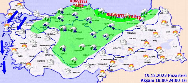 Meteoroloji’den kar alarmı: 10 kent için sarı uyarı! İşte il il 19 Aralık hava durumu… - Resim : 4