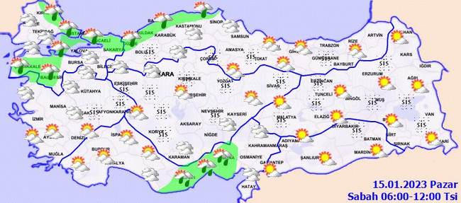 Meteoroloji’den 11 ile sağanak uyarısı! İşte il il 15 Ocak hava durumu… - Resim : 2