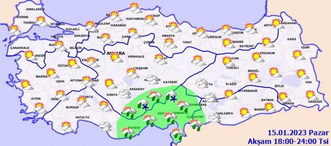 Meteoroloji’den 11 ile sağanak uyarısı! İşte il il 15 Ocak hava durumu… - Resim : 4