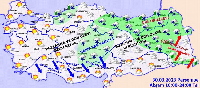 Meteoroloji’den kar yağışı ve sağanak uyarısı! İşte il il 30 Mart hava durumu… - Resim : 4