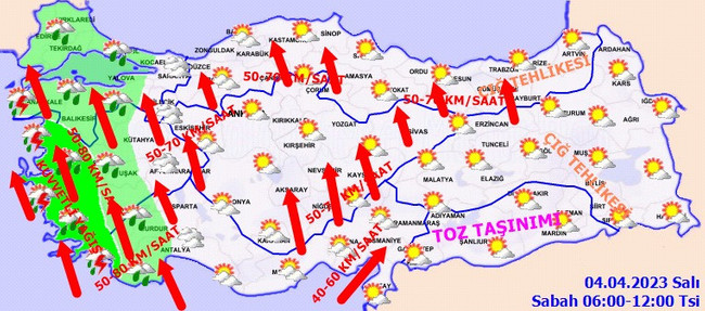 Meteoroloji’den İstanbul ve birçok ile kuvvetli sağanak uyarısı! İşte il il 4 Nisan hava durumu… - Resim : 2