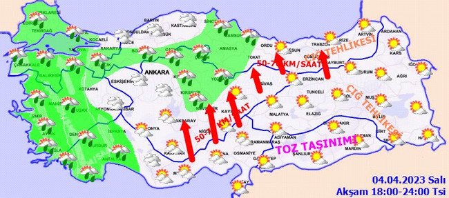 Meteoroloji’den İstanbul ve birçok ile kuvvetli sağanak uyarısı! İşte il il 4 Nisan hava durumu… - Resim : 4