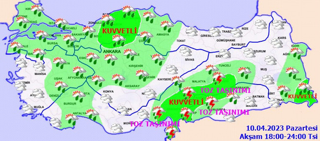 Meteoroloji uyardı: Kuvvetli sağanak etkili olacak! İşte il il 10 Nisan hava durumu… - Resim : 4