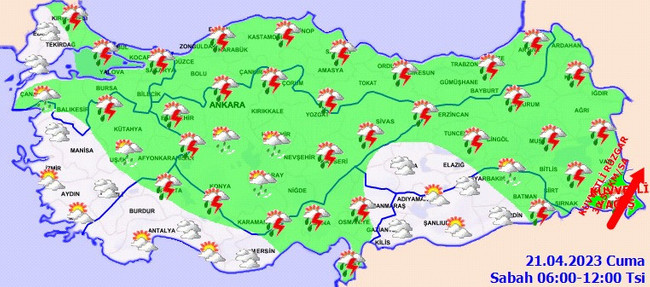 Meteoroloji’den kuvvetli yağış ve rüzgar uyarısı! İşte il il 21 Nisan hava durumu… - Resim : 2