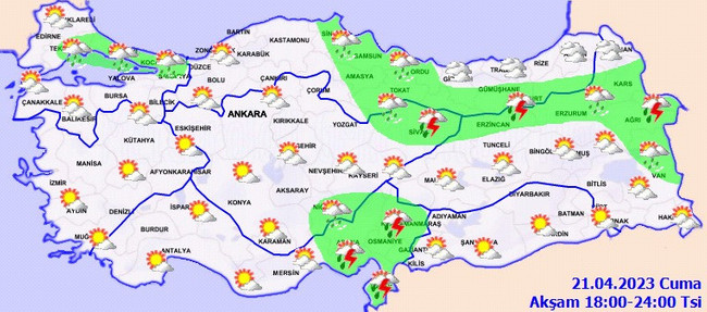 Meteoroloji’den kuvvetli yağış ve rüzgar uyarısı! İşte il il 21 Nisan hava durumu… - Resim : 4