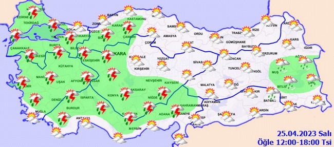 Meteoroloji’den İstanbul dahil birçok il için yağış uyarısı! İşte il il 25 Nisan hava durumu… - Resim : 3
