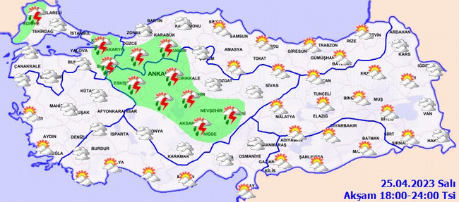 Meteoroloji’den İstanbul dahil birçok il için yağış uyarısı! İşte il il 25 Nisan hava durumu… - Resim : 4