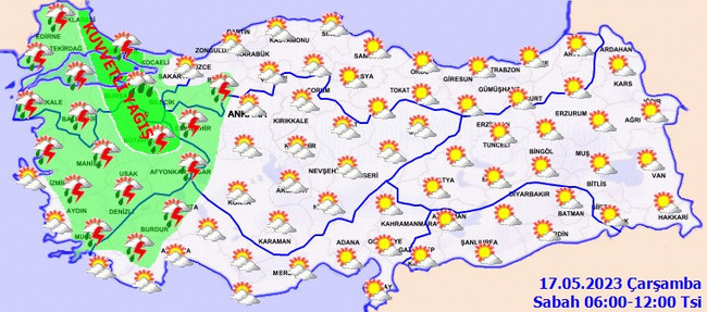 Meteoroloji’den dolu ve sağanak uyarısı! İşte il il 17 Mayıs hava durumu… - Resim : 2