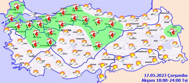 Meteoroloji’den dolu ve sağanak uyarısı! İşte il il 17 Mayıs hava durumu… - Resim : 4
