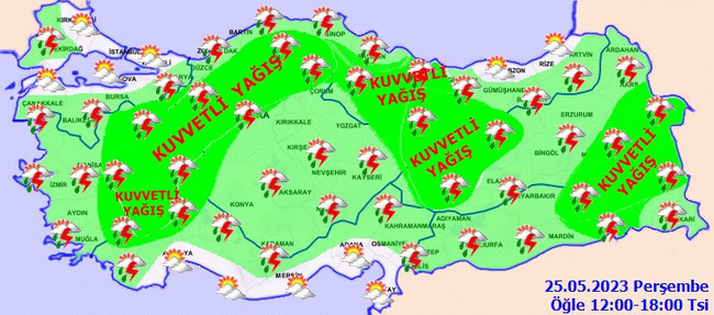 Meteoroloji’den birçok il için sağanak uyarısı! İşte il il 25 Mayıs hava durumu… - Resim : 3