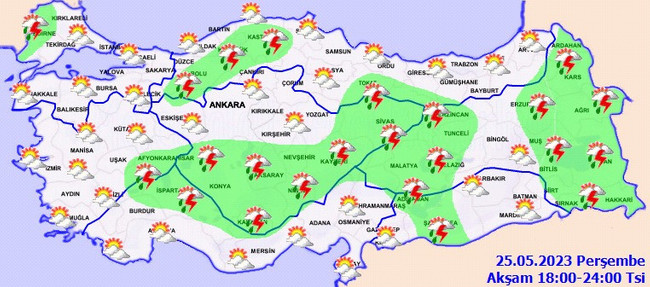 Meteoroloji’den birçok il için sağanak uyarısı! İşte il il 25 Mayıs hava durumu… - Resim : 4