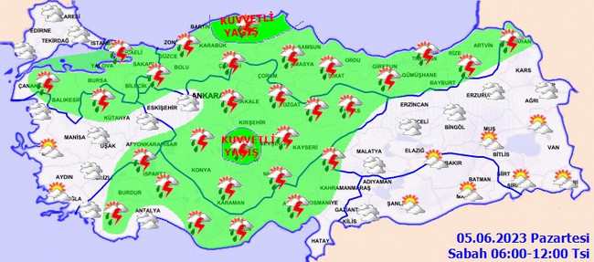 Meteoroloji uyardı: 16 il için sel alarmı! İşte il il 5 Haziran Pazartesi hava durumu… - Resim : 3