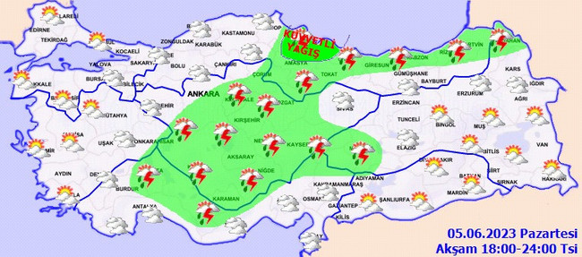 Meteoroloji uyardı: 16 il için sel alarmı! İşte il il 5 Haziran Pazartesi hava durumu… - Resim : 5
