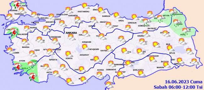 Meteoroloji saat verdi: Çok sayıda il için uyarı! İşte il il 16 Haziran hava durumu… - Resim : 2