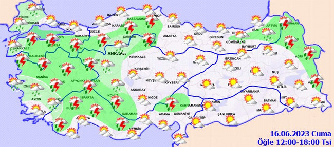 Meteoroloji saat verdi: Çok sayıda il için uyarı! İşte il il 16 Haziran hava durumu… - Resim : 3