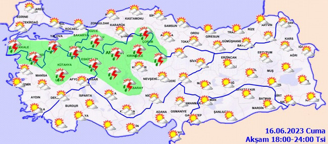 Meteoroloji saat verdi: Çok sayıda il için uyarı! İşte il il 16 Haziran hava durumu… - Resim : 4