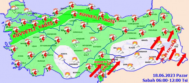 Meteoroloji’den İstanbul ve birçok ile sağanak uyarısı! İşte il il 18 Haziran hava durumu… - Resim : 2
