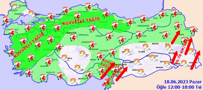 Meteoroloji’den İstanbul ve birçok ile sağanak uyarısı! İşte il il 18 Haziran hava durumu… - Resim : 3