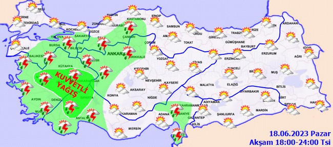 Meteoroloji’den İstanbul ve birçok ile sağanak uyarısı! İşte il il 18 Haziran hava durumu… - Resim : 4