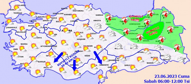 Meteoroloji il il uyardı: Sarı ve turuncu alarm verdi! İşte il il 23 Haziran hava durumu… - Resim : 3