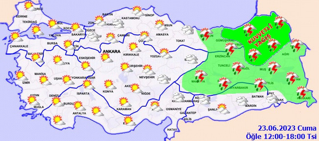 Meteoroloji il il uyardı: Sarı ve turuncu alarm verdi! İşte il il 23 Haziran hava durumu… - Resim : 4