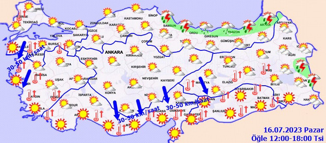 Meteoroloji’den sıcak hava uyarısı! İşte il il 16 Temmuz hava durumu… - Resim : 3