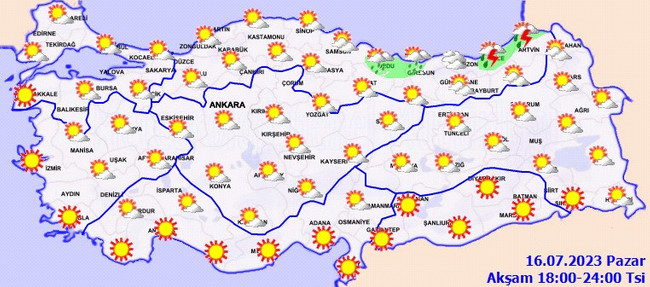 Meteoroloji’den sıcak hava uyarısı! İşte il il 16 Temmuz hava durumu… - Resim : 4