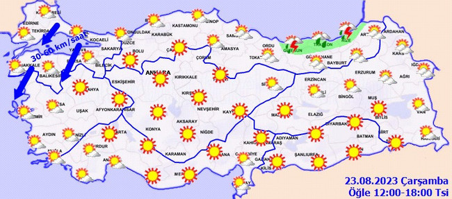 Meteoroloji’den sağanak yağış uyarısı! İşte il il 23 Ağustos hava durumu… - Resim : 3