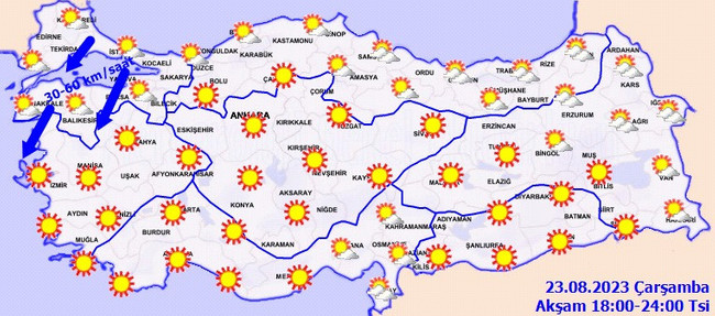 Meteoroloji’den sağanak yağış uyarısı! İşte il il 23 Ağustos hava durumu… - Resim : 4