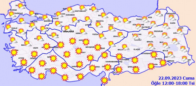 Meteoroloji duyurdu: Sıcaklıklar 2 ile 6 derece artacak! İşte il il 22 Eylül hava durumu… - Resim : 3