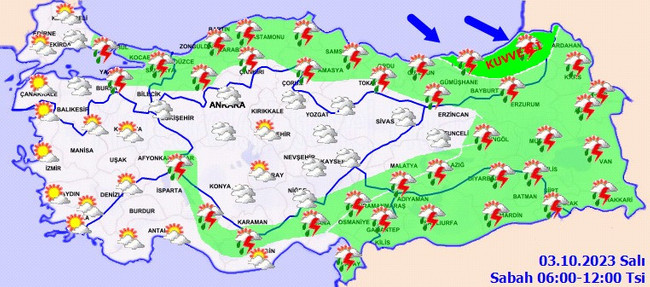 Meteoroloji 20 ildeki vatandaşları uyardı! İşte il il 3 Ekim hava durumu… - Resim : 2