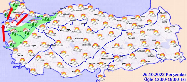 İstanbul dahil birçok il için sağanak yağış uyarısı! İşte il il 26 Ekim hava durumu… - Resim : 3