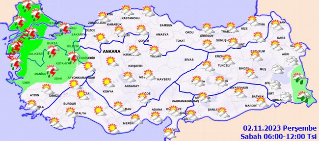 Meteoroloji’den 2 Kasım için birçok ile sağanak uyarısı! İşte il il 2 Kasım Perşembe hava durumu… - Resim : 2