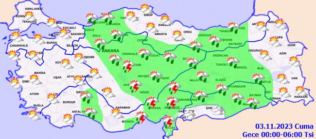 Meteoroloji’den 2 Kasım için birçok ile sağanak uyarısı! İşte il il 2 Kasım Perşembe hava durumu… - Resim : 5