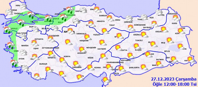 Meteoroloji’den İstanbul ve birçok il için sağanak uyarısı! İşte il il 27 Aralık hava durumu… - Resim : 3