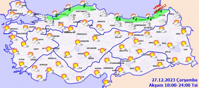 Meteoroloji’den İstanbul ve birçok il için sağanak uyarısı! İşte il il 27 Aralık hava durumu… - Resim : 4