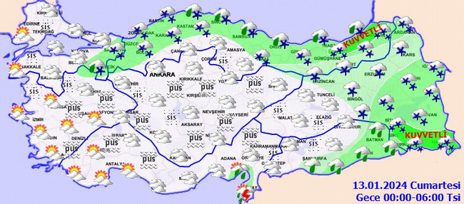 Meteoroloji’den yoğun kar ve sağanak uyarısı! İşte il il 12 Ocak hava durumu… - Resim : 5