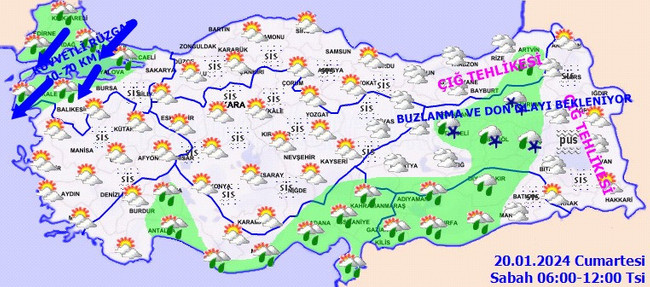 Meteoroloji’den İstanbul dahil 9 il için sarı kodlu uyarı! İşte il il 20 Ocak hava durumu… - Resim : 3
