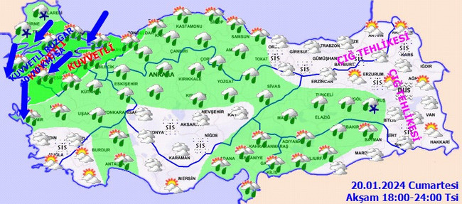 Meteoroloji’den İstanbul dahil 9 il için sarı kodlu uyarı! İşte il il 20 Ocak hava durumu… - Resim : 5