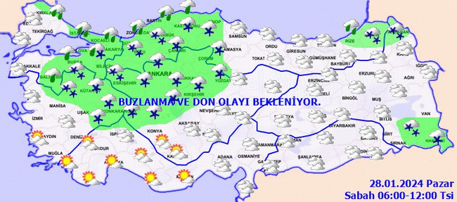 Meteoroloji’den 7 il için kuvvetli kar yağışı uyarısı! İşte il il 28 Ocak hava durumu… - Resim : 3