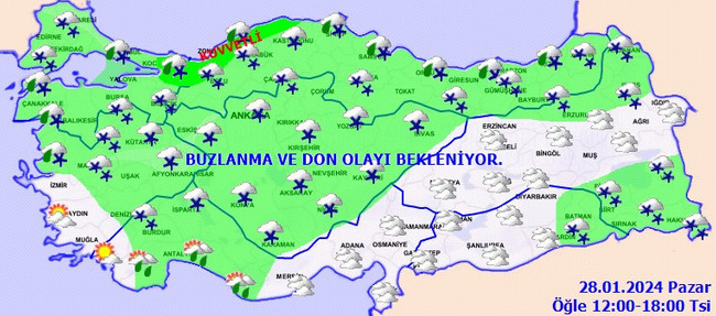 Meteoroloji’den 7 il için kuvvetli kar yağışı uyarısı! İşte il il 28 Ocak hava durumu… - Resim : 4