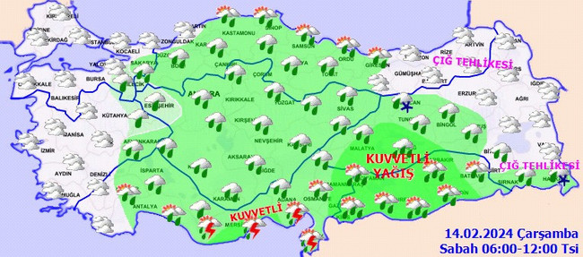 Meteoroloji’den çok sayıda il için kuvvetli sağanak uyarısı! İşte il il 14 Şubat hava durumu… - Resim : 3