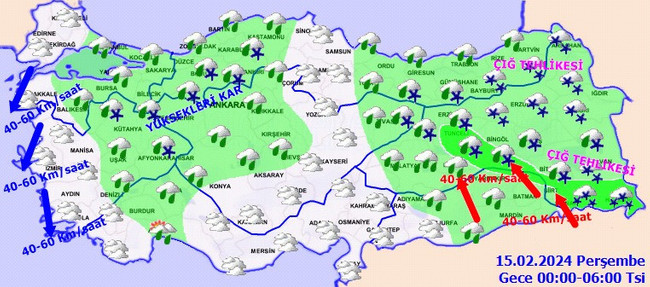 Meteoroloji’den çok sayıda il için kuvvetli sağanak uyarısı! İşte il il 14 Şubat hava durumu… - Resim : 6