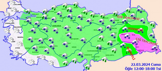 Çok sayıda il için uyarı: Kar ve sağanak bekleniyor! İşte il il 22 Mart hava durumu… - Resim : 4