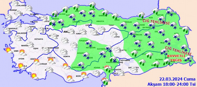 Çok sayıda il için uyarı: Kar ve sağanak bekleniyor! İşte il il 22 Mart hava durumu… - Resim : 5